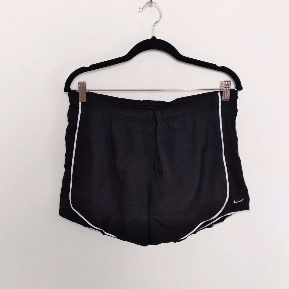 Nike Black and White Drawstring Athletic Shorts Size Small